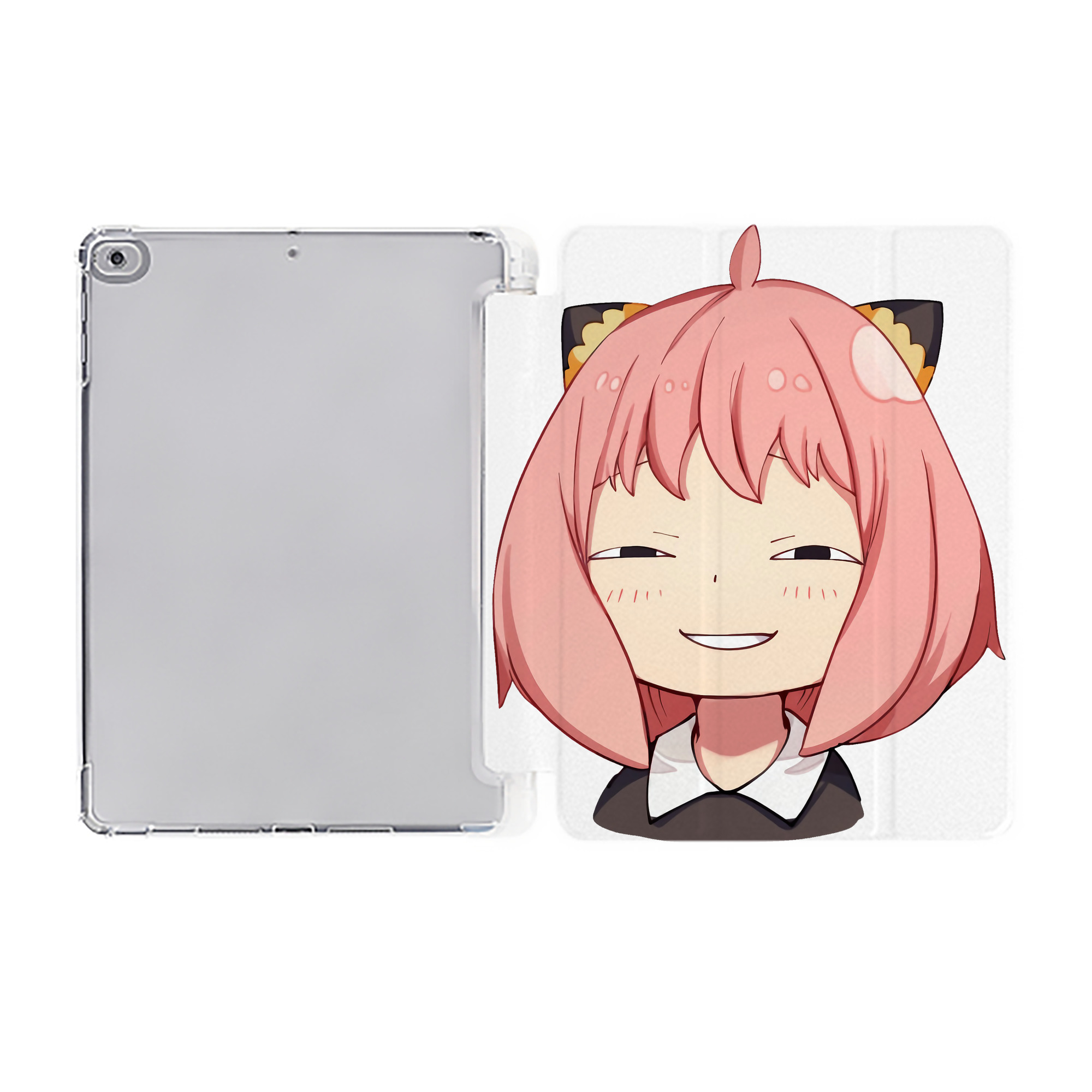 （画像用） SPY×FAMILY间谍家家酒 IPad ケース ペン収納付き 三つ折りスタンド PUレザー×シリコン 対応機種9.5/10.5/10.9インチ